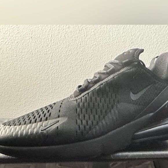 Nike Air Max 270 Men's Triple Black Athletic Running Shoes size 14/13 NEW - Picture 6 of 11